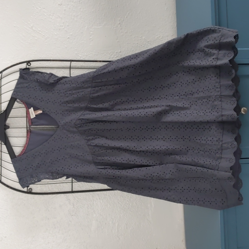 NWT-Women's Knox Rose Gray eyelet dress, size large